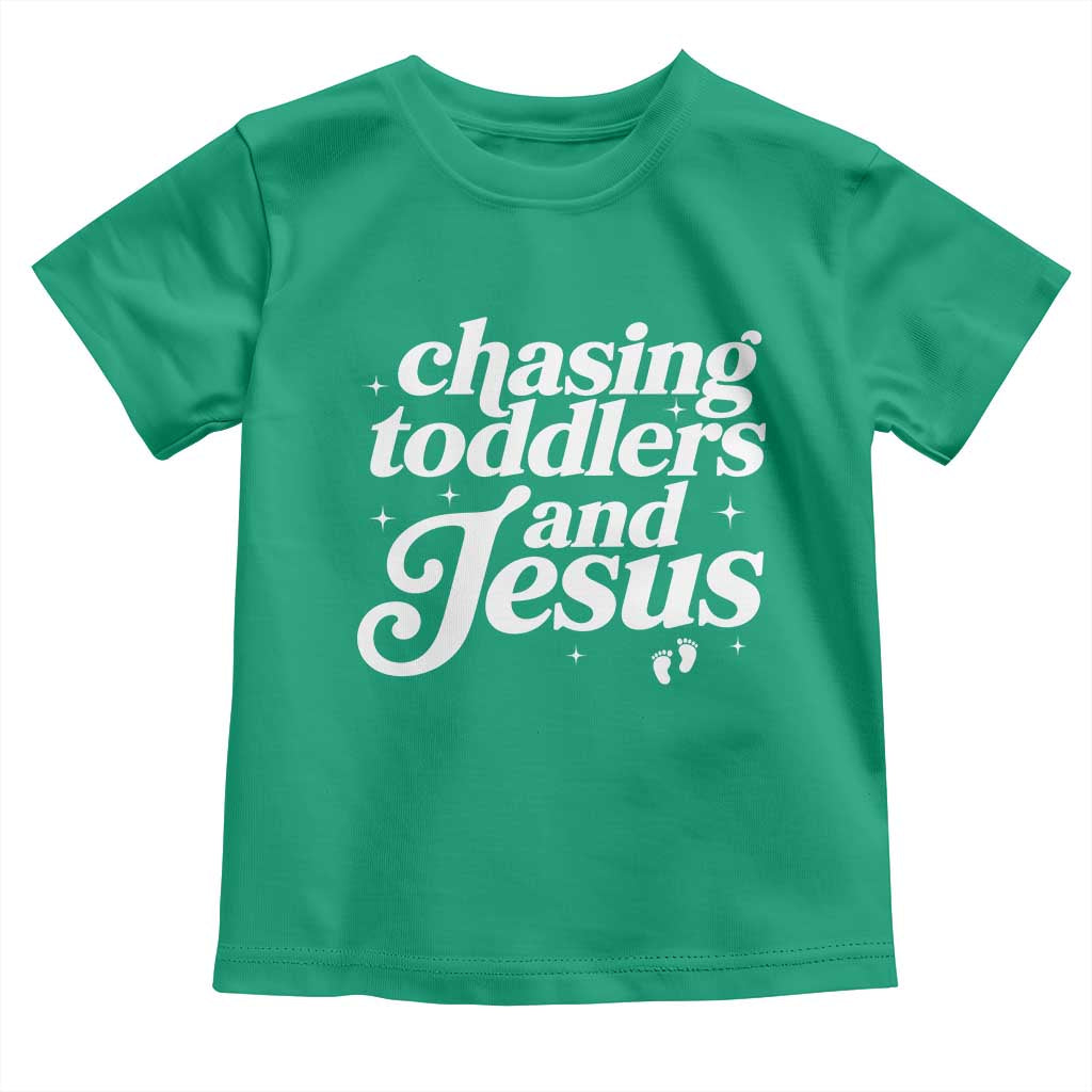 Christian Mom Toddler T Shirt Chasing Jesus And Toddlers