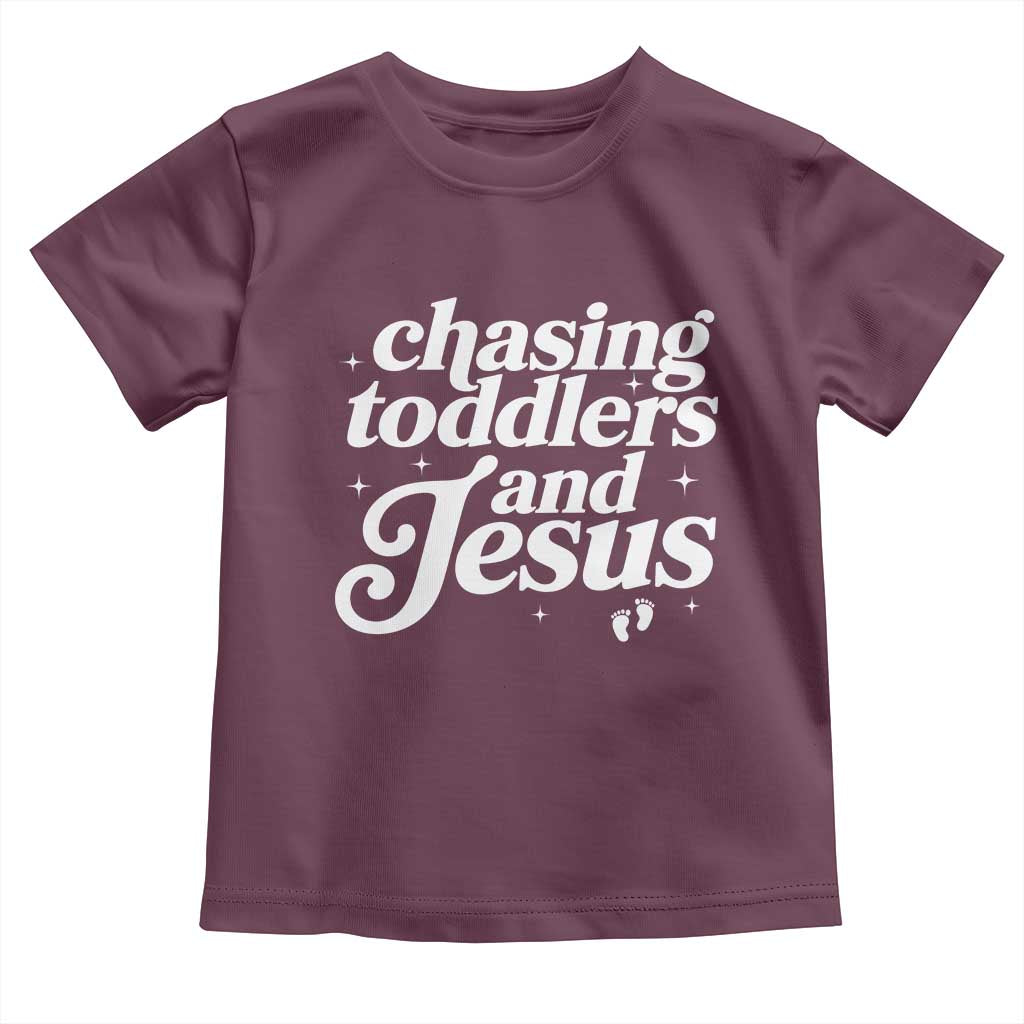 Christian Mom Toddler T Shirt Chasing Jesus And Toddlers