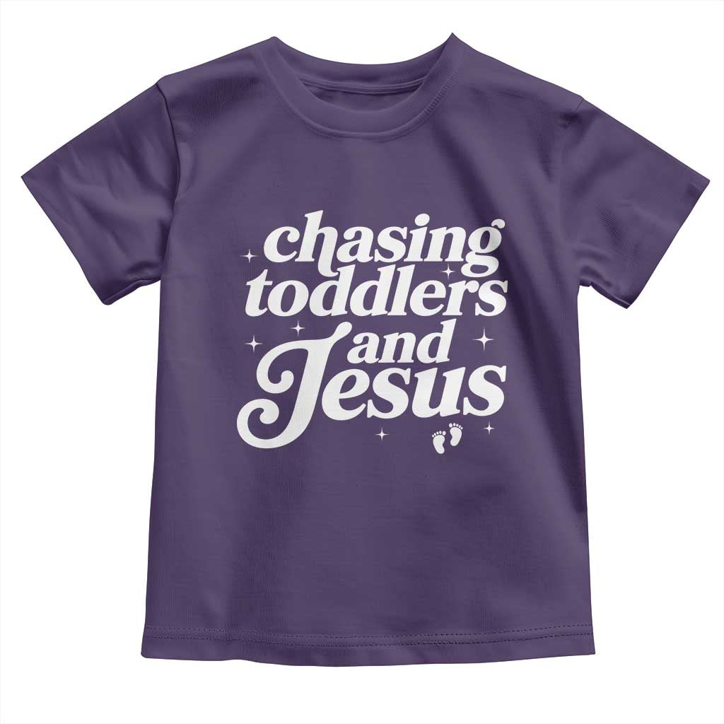 Christian Mom Toddler T Shirt Chasing Jesus And Toddlers