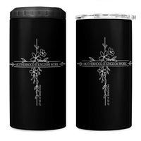 Motherhood Is Kingdom Work 4 in 1 Can Cooler Tumbler Floral Cross Christian Mama Mothers Day