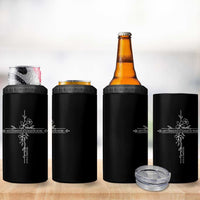 Motherhood Is Kingdom Work 4 in 1 Can Cooler Tumbler Floral Cross Christian Mama Mothers Day