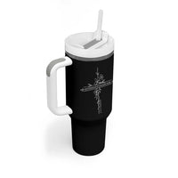 Motherhood Is Kingdom Work Tumbler With Handle Floral Cross Christian Mama Mothers Day
