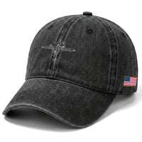 Motherhood Is Kingdom Work Washed Cotton Baseball Cap Floral Cross Christian Mama Mothers Day