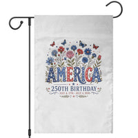 Floral 250th Anniversary Garden Flag Wildflower Independence Day 250 Years Birthday 1776 2026