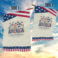 Floral 250th Anniversary Patriotic Garden Flag Wildflower Independence Day 250 Years Birthday 1776 2026