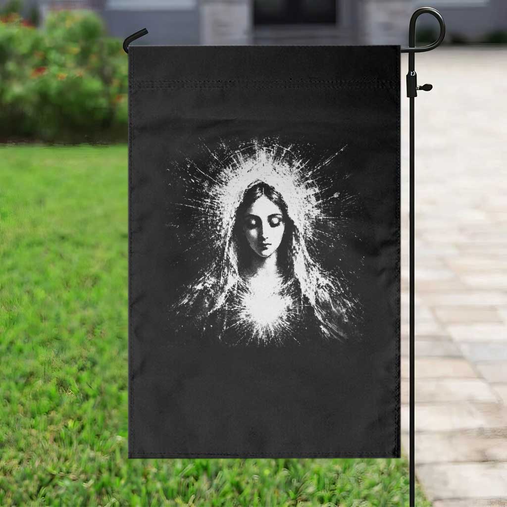 Catholic Virgin Mary Garden Flag Vintage Marian Face Christian Our Lady