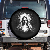 Catholic Virgin Mary Spare Tire Cover Vintage Marian Face Christian Our Lady