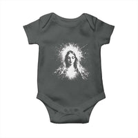 Catholic Virgin Mary Baby Onesie Vintage Marian Face Christian Our Lady