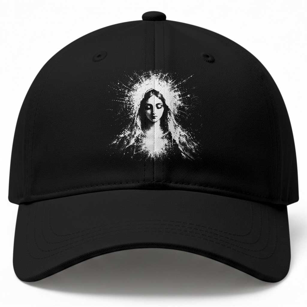 Catholic Virgin Mary Baseball Cap Vintage Marian Face Christian Our Lady
