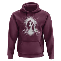Catholic Virgin Mary Hoodie Vintage Marian Face Christian Our Lady