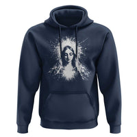 Catholic Virgin Mary Hoodie Vintage Marian Face Christian Our Lady