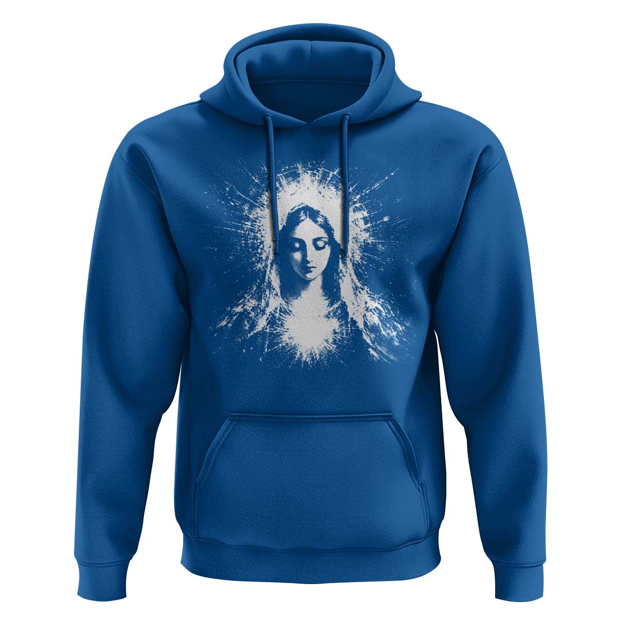 Catholic Virgin Mary Hoodie Vintage Marian Face Christian Our Lady