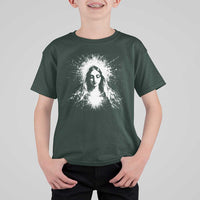Catholic Virgin Mary T Shirt For Kid Vintage Marian Face Christian Our Lady