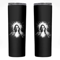 Catholic Virgin Mary Skinny Tumbler Vintage Marian Face Christian Our Lady