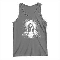 Catholic Virgin Mary Tank Top Vintage Marian Face Christian Our Lady