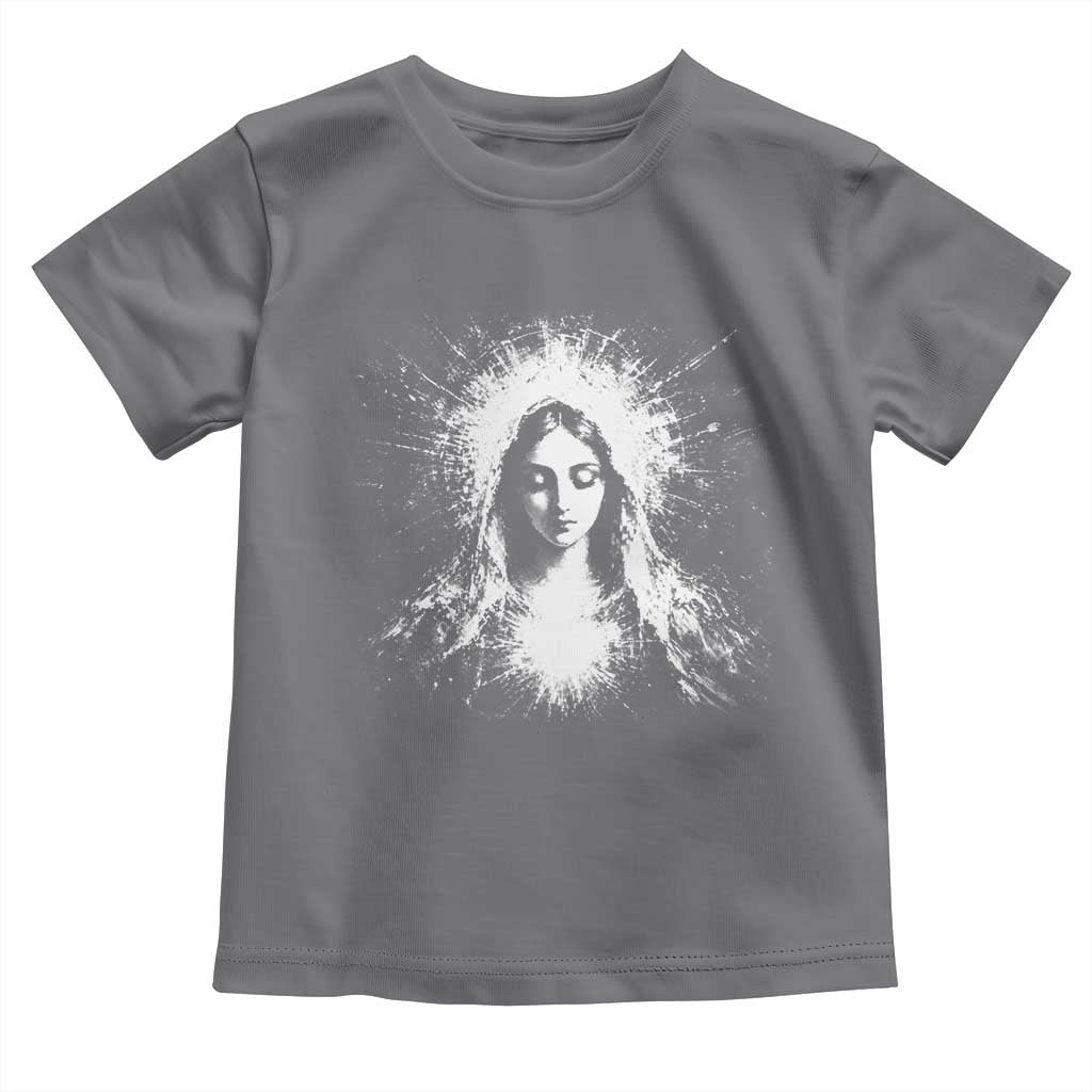 Catholic Virgin Mary Toddler T Shirt Vintage Marian Face Christian Our Lady