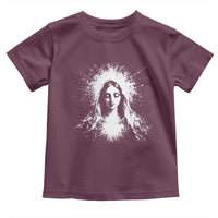 Catholic Virgin Mary Toddler T Shirt Vintage Marian Face Christian Our Lady