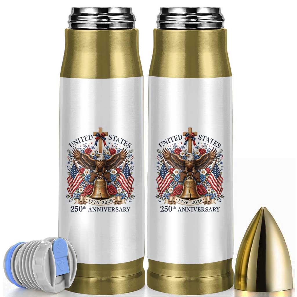 250 Anniversary USA Patriotic Eagle Bullet Tumbler Flower 250th Birthday 4th Of July 2026