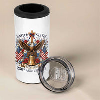 250 Anniversary USA Patriotic Eagle 4 in 1 Can Cooler Tumbler Flower 250th Birthday 4th Of July 2026