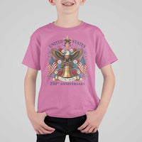 250 Anniversary USA Patriotic Eagle T Shirt For Kid Flower 250th Birthday 4th Of July 2026