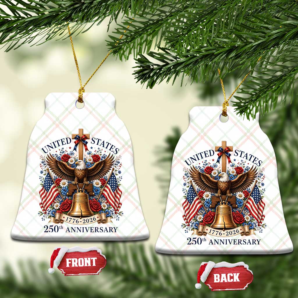 250 Anniversary USA Patriotic Eagle Ceramic Ornament Flower 250th Birthday 4th Of July 2026
