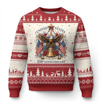 250 Anniversary USA Patriotic Eagle Ugly Christmas Sweater Flower 250th Birthday 4th Of July 2026