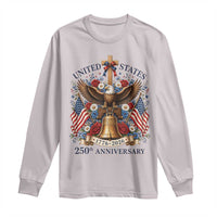 250 Anniversary USA Patriotic Eagle Long Sleeve Shirt Flower 250th Birthday 4th Of July 2026