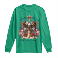 250 Anniversary USA Patriotic Eagle Long Sleeve Shirt Flower 250th Birthday 4th Of July 2026
