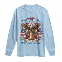 250 Anniversary USA Patriotic Eagle Long Sleeve Shirt Flower 250th Birthday 4th Of July 2026
