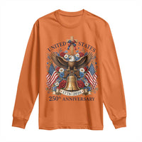 250 Anniversary USA Patriotic Eagle Long Sleeve Shirt Flower 250th Birthday 4th Of July 2026