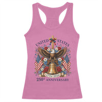250 Anniversary USA Patriotic Eagle Racerback Tank Top Flower 250th Birthday 4th Of July 2026
