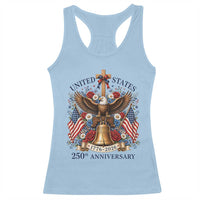 250 Anniversary USA Patriotic Eagle Racerback Tank Top Flower 250th Birthday 4th Of July 2026