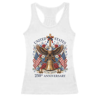 250 Anniversary USA Patriotic Eagle Racerback Tank Top Flower 250th Birthday 4th Of July 2026