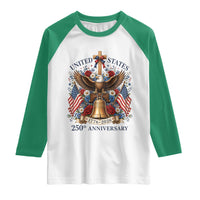250 Anniversary USA Patriotic Eagle Raglan Shirt Flower 250th Birthday 4th Of July 2026