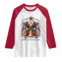 250 Anniversary USA Patriotic Eagle Raglan Shirt Flower 250th Birthday 4th Of July 2026
