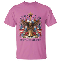 250 Anniversary USA Patriotic Eagle T Shirt Flower 250th Birthday 4th Of July 2026