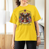 250 Anniversary USA Patriotic Eagle T Shirt For Women Flower 250th Birthday 4th Of July 2026