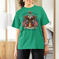 250 Anniversary USA Patriotic Eagle T Shirt For Women Flower 250th Birthday 4th Of July 2026