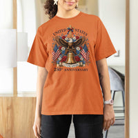 250 Anniversary USA Patriotic Eagle T Shirt For Women Flower 250th Birthday 4th Of July 2026