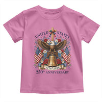 250 Anniversary USA Patriotic Eagle Toddler T Shirt Flower 250th Birthday 4th Of July 2026