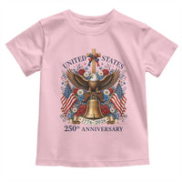 250 Anniversary USA Patriotic Eagle Toddler T Shirt Flower 250th Birthday 4th Of July 2026