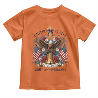 250 Anniversary USA Patriotic Eagle Toddler T Shirt Flower 250th Birthday 4th Of July 2026