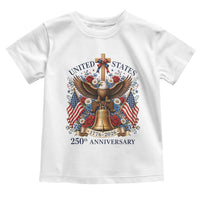 250 Anniversary USA Patriotic Eagle Toddler T Shirt Flower 250th Birthday 4th Of July 2026