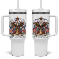 250 Anniversary USA Patriotic Eagle Tumbler With Handle Flower 250th Birthday 4th Of July 2026