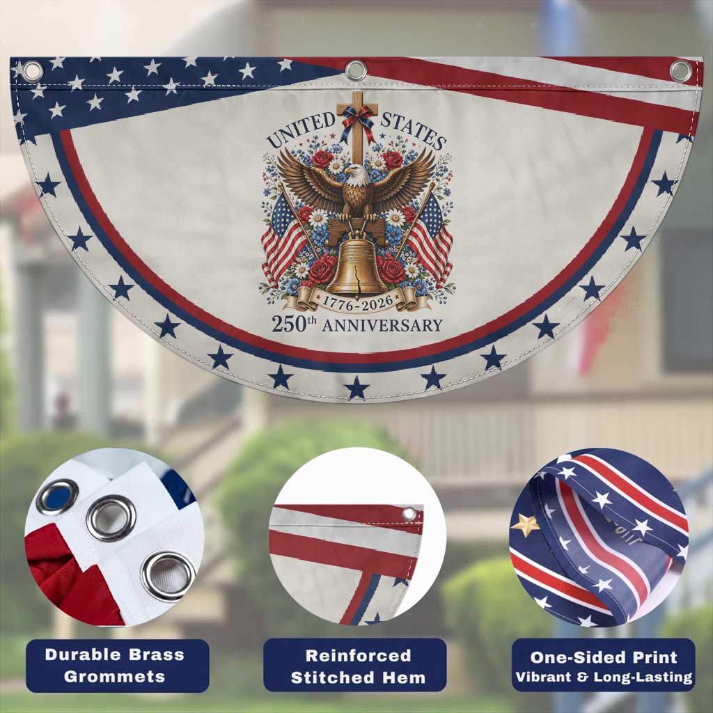 250 Anniversary USA Eagle Patriotic Fan Flag Flower 250th Birthday 4th Of July 2026