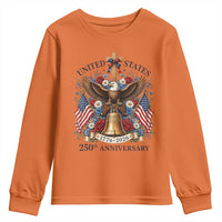 250 Anniversary USA Patriotic Eagle Youth Sweatshirt Flower 250th Birthday 4th Of July 2026