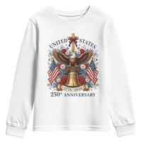 250 Anniversary USA Patriotic Eagle Youth Sweatshirt Flower 250th Birthday 4th Of July 2026