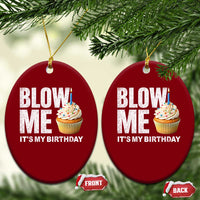 Blow Me Its My Birthday Ceramic Ornament Funny Adult Humor Dirty Jokes Bday Gag Gifts