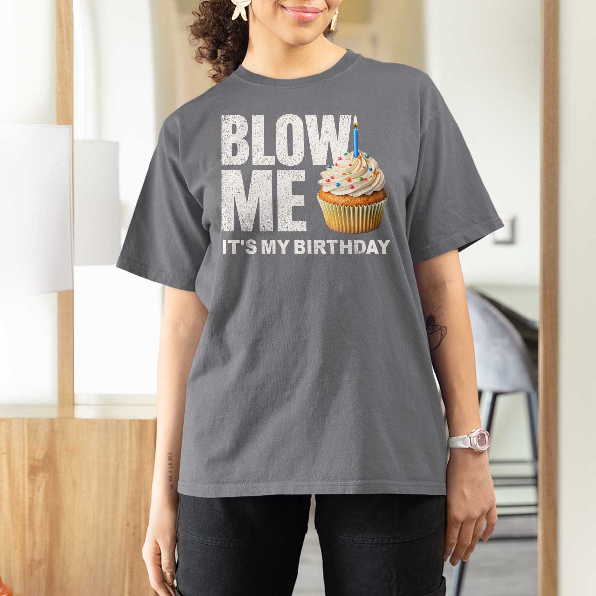 Blow Me Its My Birthday T Shirt For Women Funny Adult Humor Dirty Jokes Bday Gag Gifts