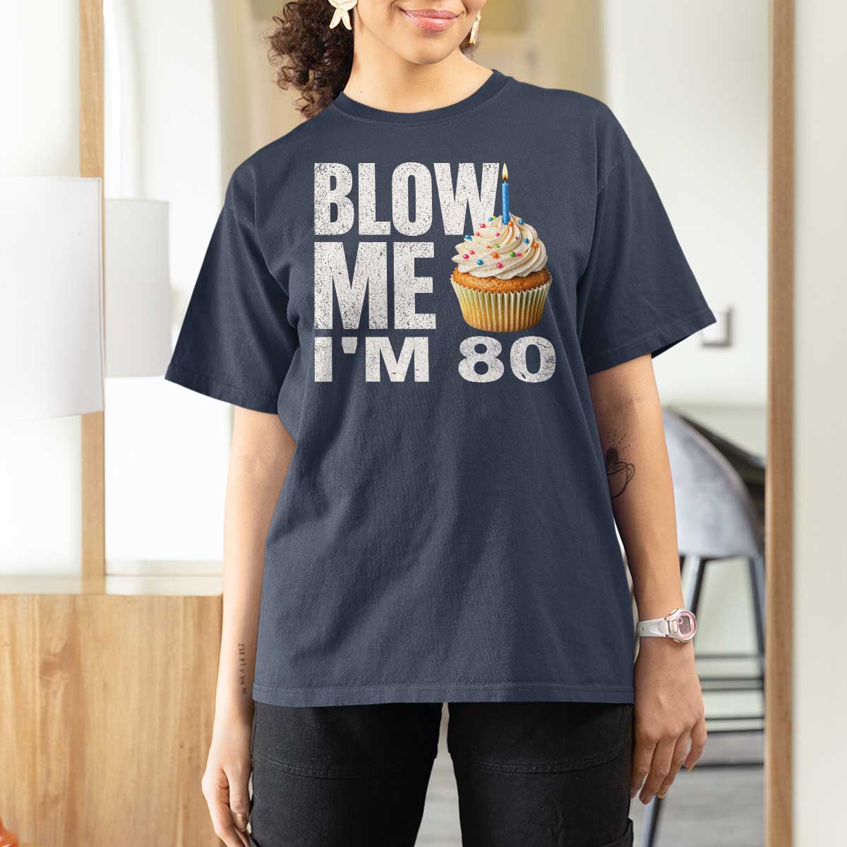 Funny 80th Birthday T Shirt For Women Blow Me Im 80 Year Old Bday Gag Gift Saying